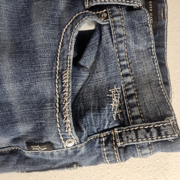 Silver Jeans Zac Straight Leg Jeans Men's 33x32 Medium Wash - Picture 7 of 8